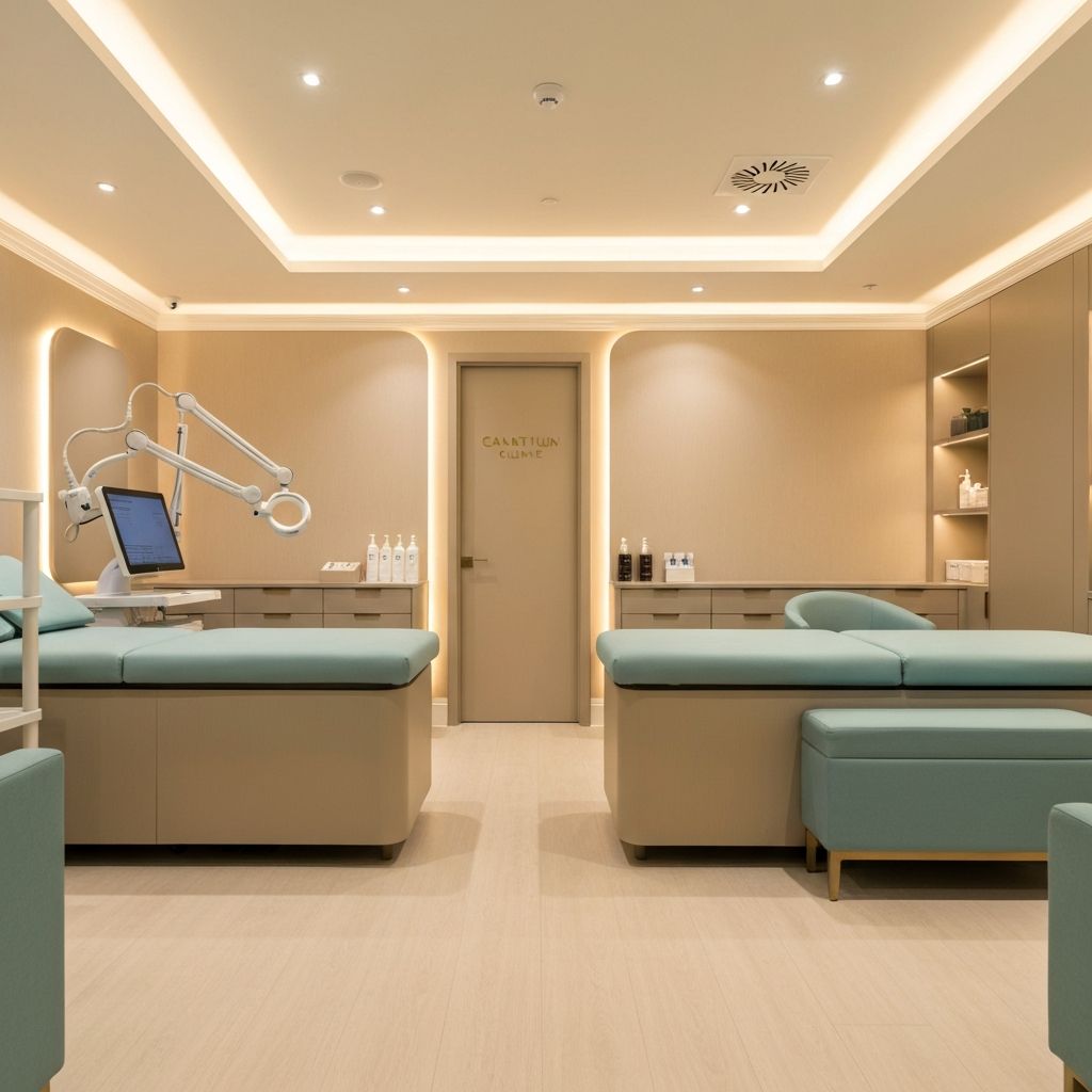 Modern hair transplant clinic interior